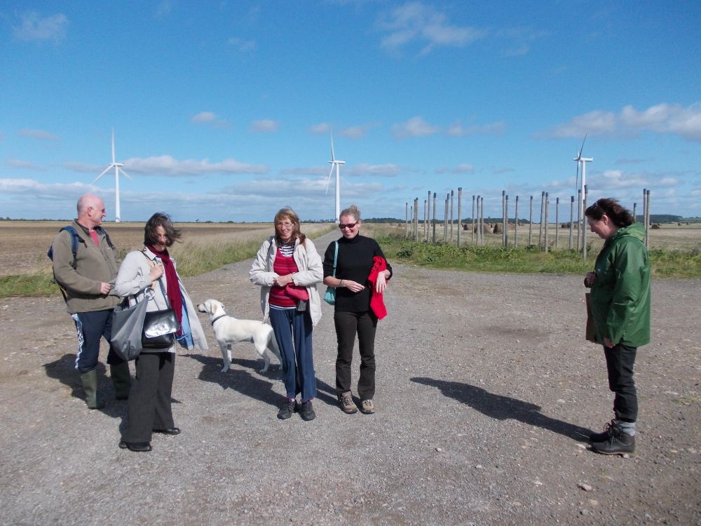 Bulletin Anna George arriving at Westmill Wind Farm.JPG