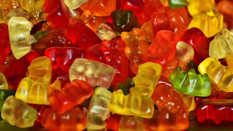 A pile of Haribo gummy bears