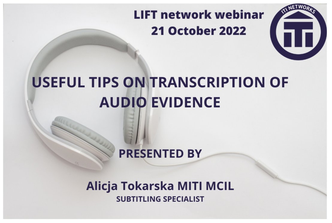 Useful tips on transcription of audio evidence