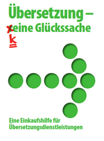 Translation Getting It Right with a green arrow, German edition