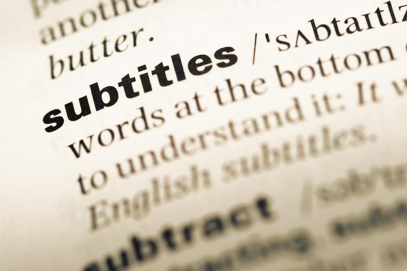 Subtitling for beginners