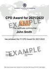 CPD certificate example